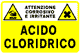 cartello pericolo acido cloridrico
