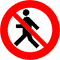 cartello vietato l'accesso ai pedoni