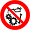 cartello vietato  pulire, oliare, ingrassare, riparare o registrare a mano organi in moto